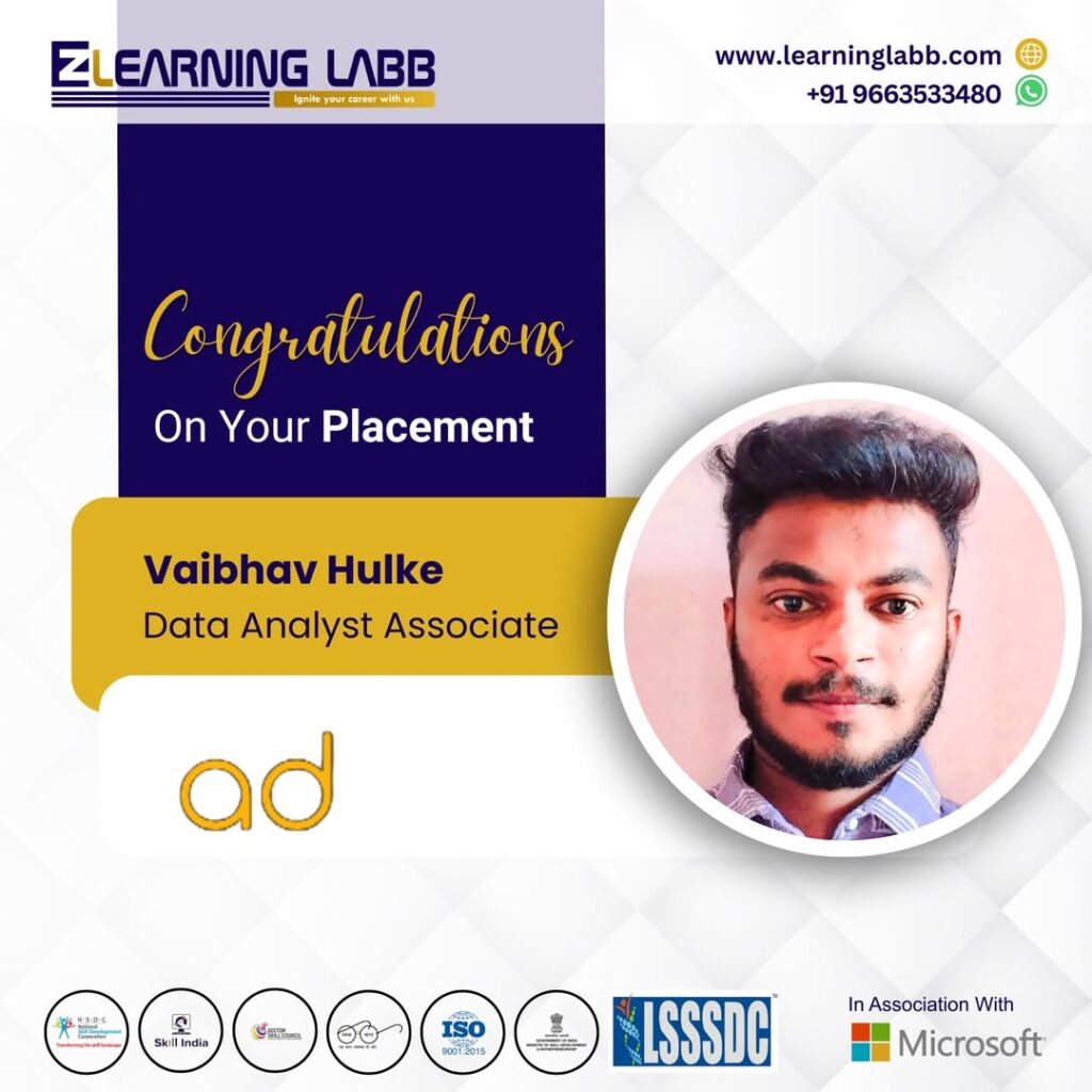 Big shoutout to Vaibhav Hulke for landing an exciting role as a Data Analyst Associate at Adtitu
