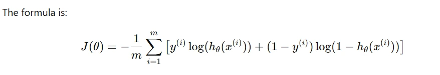 cost function in machine learning