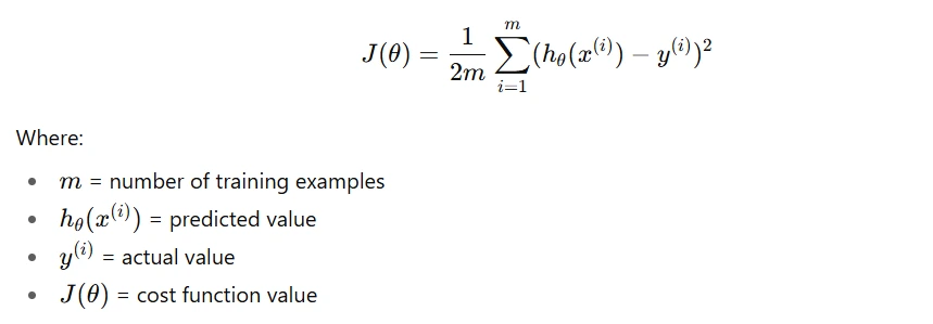 cost function in machine learning